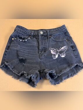 Wild Fable High Rise Black Wash Denim Cut Off Jean Shorts Women's Size 00